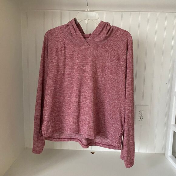 Women’s RBX Workout Running Cropped Hoodie Heather Red Rose XL sports athleisure - Picture 1 of 5